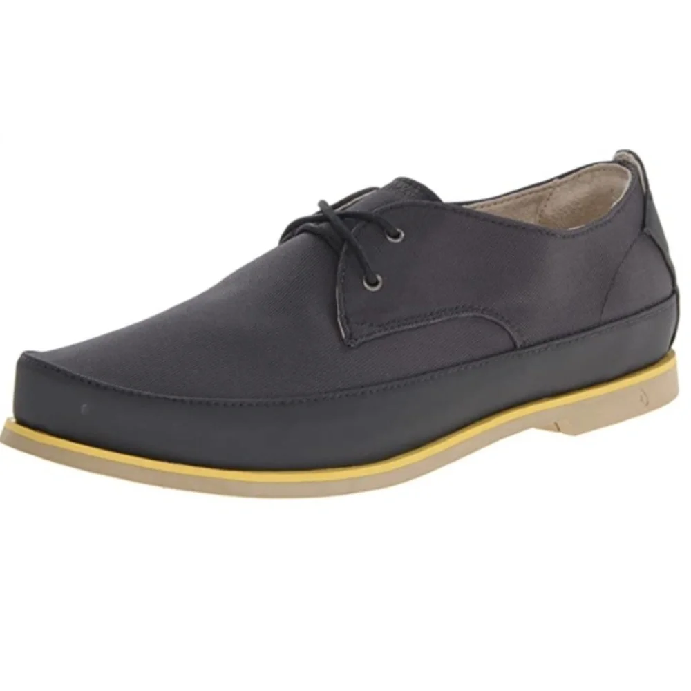 Olukai - Honolulu Mesh Boat Shoes, color Dark Shadow (Navy) - size 9.5